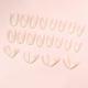 Pink Mid-length Nail Sequins White Cute Sweet And Simple Wear