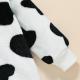 Childrens Baby Cow Fluff Long Leg Hooded Romper