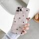 Simple solid color small love phone case plush soft shell