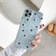 Simple solid color small love phone case plush soft shell
