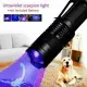 3Modes Mini Portable UV Ultra Violet LED Flashlight Purple Blacklight Torch Lamp Light