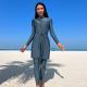 New Muslim Conservative Middle Eastern Solid-color Long-sleeve Pants Set