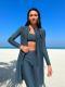 New Muslim Conservative Middle Eastern Solid-color Long-sleeve Pants Set