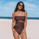 Womens Sexy Hollow-Out One-Piece Swimsuit With Open Back Bikini