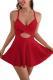 Backless Strap-design Womens One-piece Swimsuit