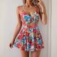 Backless Strap-design Womens One-piece Swimsuit