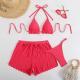 Sexy Bikini Three-Piece Set Womens Swimsuit With Special Fabric