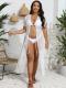Sexy Sheer Lace Waist-Cinching Tie-Back Beach Bikini Cover-Up For Women