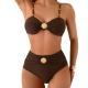 Sexy Solid-Color Strapless Tube Top Swimsuit For Women