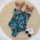 Mesh Stitching Suspenders One-piece Swimsuit European And American Straps Tube Top High Waist