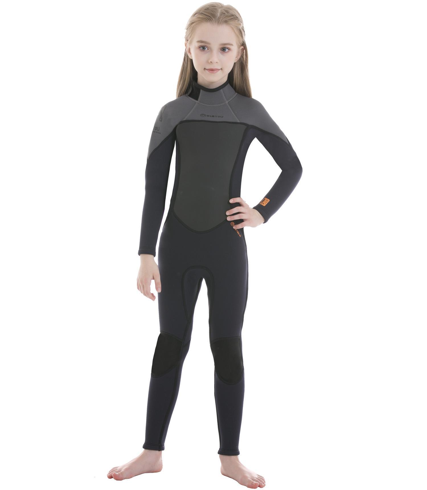 Childrens Warm Swimsuit Boys And Girls One-piece Thickened Wetsuit