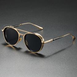 Oval Sunglasses Retro Double Beam Fashion Glasses