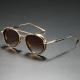 Oval Sunglasses Retro Double Beam Fashion Glasses