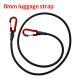 Elastic Bungee Cord Carabiner Hook For Cycling  8mm Latex Luggage Packing Rope Accessory