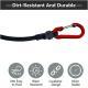 Elastic Bungee Cord Carabiner Hook For Cycling  8mm Latex Luggage Packing Rope Accessory