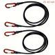 Elastic Bungee Cord Carabiner Hook For Cycling  8mm Latex Luggage Packing Rope Accessory