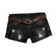 Loose Large Size Side Zipper Hole, Low-Waist WomenS Hot Pants, Wide-Legged Thin