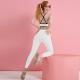 London Series Nude Yoga Wear Suit Womens Short Running Shockproof Vest And Two-Piece Back