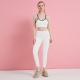 London Series Nude Yoga Wear Suit Womens Short Running Shockproof Vest And Two-Piece Back