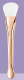 Double-headed cosmetic brush-fan type-silver-ABS+ plating-1 piece - Option1