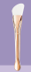 Double-headed cosmetic brush-fan type-silver-ABS+ plating-1 piece - Option1