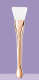 Double-headed cosmetic brush-fan type-silver-ABS+ plating-1 piece - Option1
