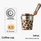 Leopard-print Insulated Mug Large-capacity Straw Water Bottle