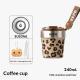 Leopard-print Insulated Mug Large-capacity Straw Water Bottle