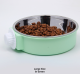 Pet hanging cage steel bowl-blue-14 * 14 *5cm-1 piece - Option1