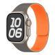 IwatchS10 Dynamic Wind Litchi Pattern Soft Magnetic Silicone Watch Strap