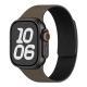 IwatchS10 Dynamic Wind Litchi Pattern Soft Magnetic Silicone Watch Strap