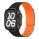 IwatchS10 Dynamic Wind Litchi Pattern Soft Magnetic Silicone Watch Strap