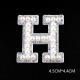 Pearl Rhinestone Cloth Sticker-Letter A-White-2 Pack - Option1