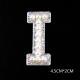 Pearl Rhinestone Cloth Sticker-Letter A-White-2 Pack - Option1