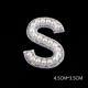 Pearl Rhinestone Cloth Sticker-Letter A-White-2 Pack - Option1