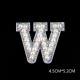 Pearl Rhinestone Cloth Sticker-Letter A-White-2 Pack - Option1