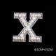 Pearl Rhinestone Cloth Sticker-Letter A-White-2 Pack - Option1