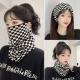 Ear-hanging mask-checkerboard-digital velvet-1 piece - Option1