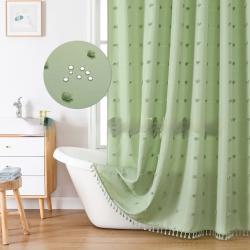 Polyester Simple Hydrangea Cut Shower Curtain