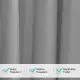 Gray Smooth 50 In. W X 108 In. L Other Blackout Outdoor Light Filtering Curtain (Single Panel), Silencer Clip