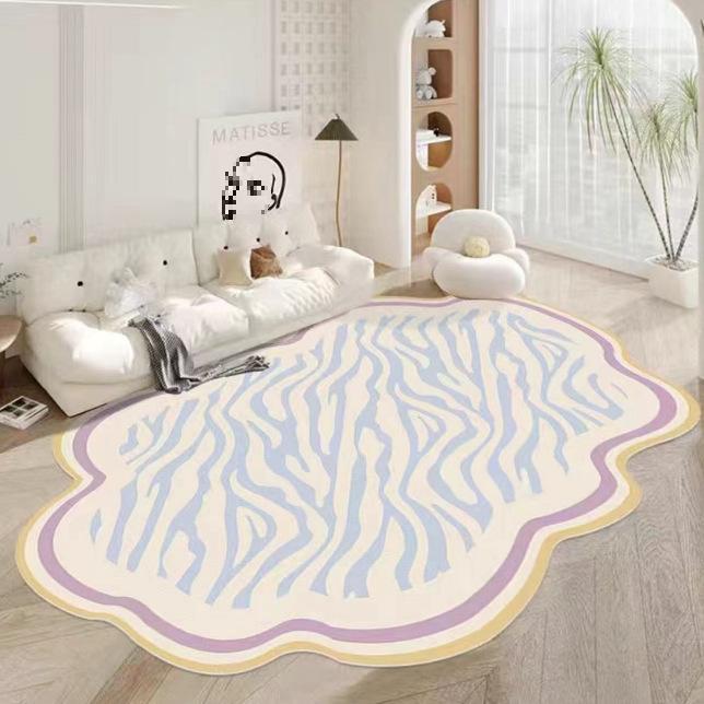 Bedside Rug Mat Home Use Cream Style Floor Mat