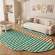 Bedside Rug Mat Home Use Cream Style Floor Mat