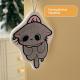 Water-Absorbent, Thickened Coral Fleece Cartoon Black Cat Hand Towel