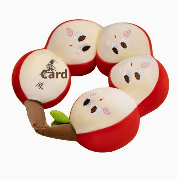 Cartoon neck pillow-Ping An Fukang-red and white-pp cotton-1 piece - Option1
