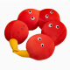 Cartoon neck pillow-Ping An Fukang-red and white-pp cotton-1 piece - Option1