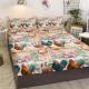 Hen Rooster Print Bed Sheet Set Farmhouse Animals Fitted Sheet, Room Decor Chicken Bedding Set Floral Rose Pattern Bed Cover 3Pcs