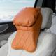 Car Stain-Resistant Leather Headrest Pillow Lumbar Support Cushion For Driving