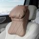 Car Stain-Resistant Leather Headrest Pillow Lumbar Support Cushion For Driving