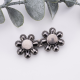 Flat bottom seven-petal flower waist buckle-Pearl bronze-alloy-1 pair - Option1