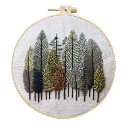 Landscape Handmade Cloth Art Material Kit Sets Creative Handmade Needle And Thread English